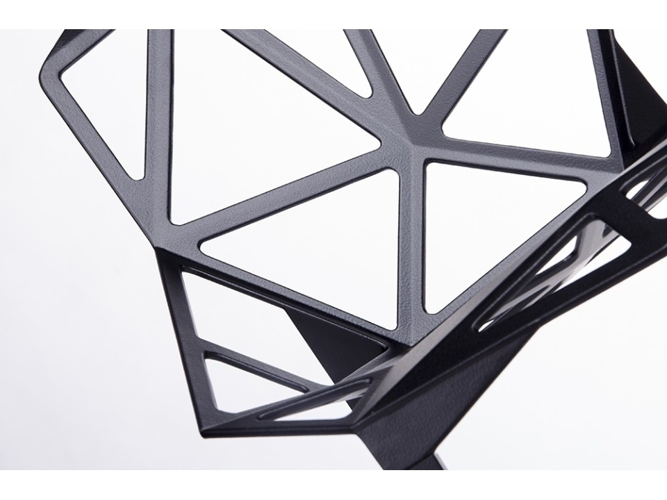 Krzesło SPLIT PREMIUM czarne - aluminium, nogi czarne - King Home