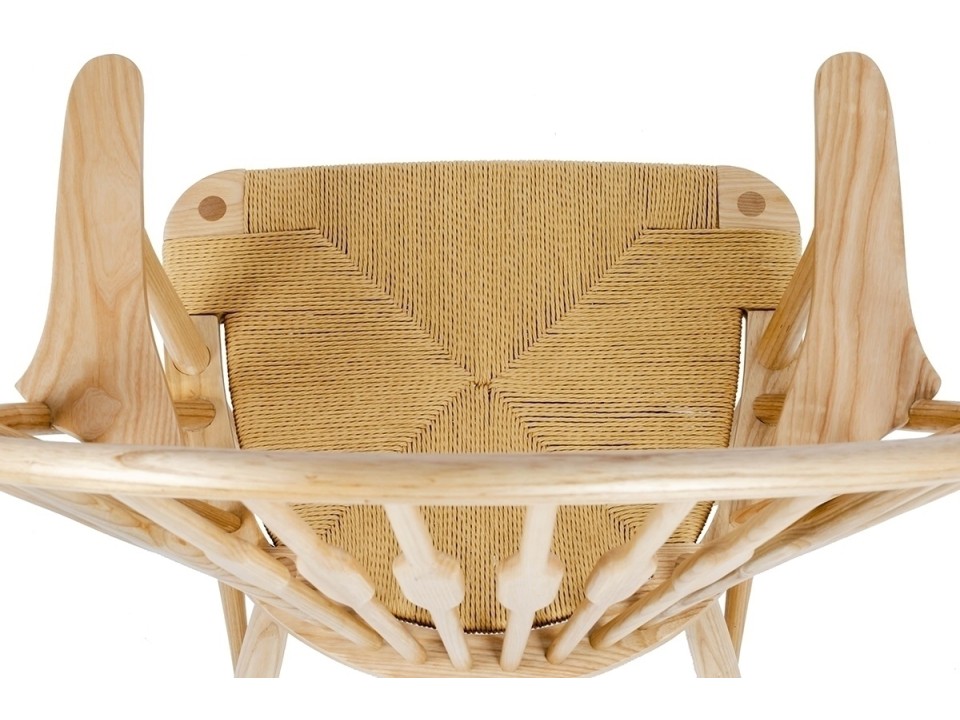 Fotel BOHO PAVO natural - drewno jesionowe, naturalne włókne - King Home