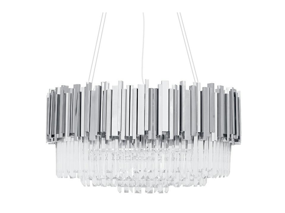 Lampa wisząca IMPERIAL SILVER 80 - stal, kryształ - King Home