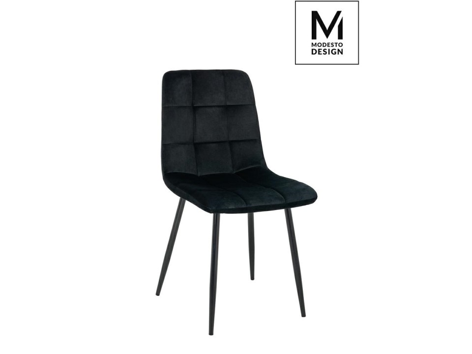 MODESTO krzesło CARLO czarne - welur, metal - Modesto Design