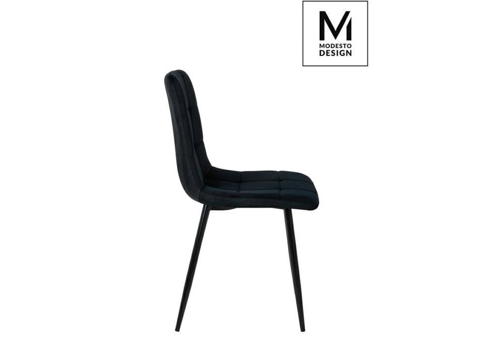 MODESTO krzesło CARLO czarne - welur, metal - Modesto Design