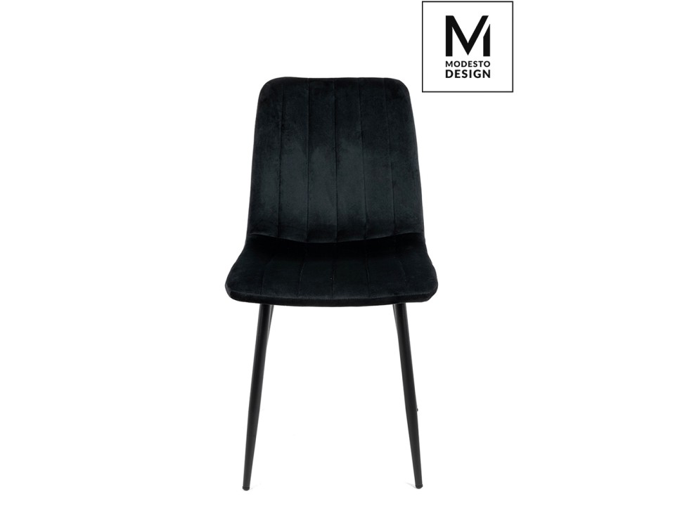 MODESTO krzesło LARA czarne - welur, metal - Modesto Design