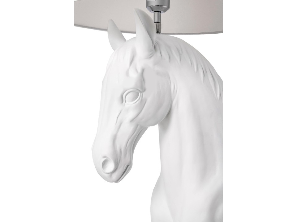Lampa podłogowa KOŃ HORSE STAND M biała - włókno szklane - King Home
