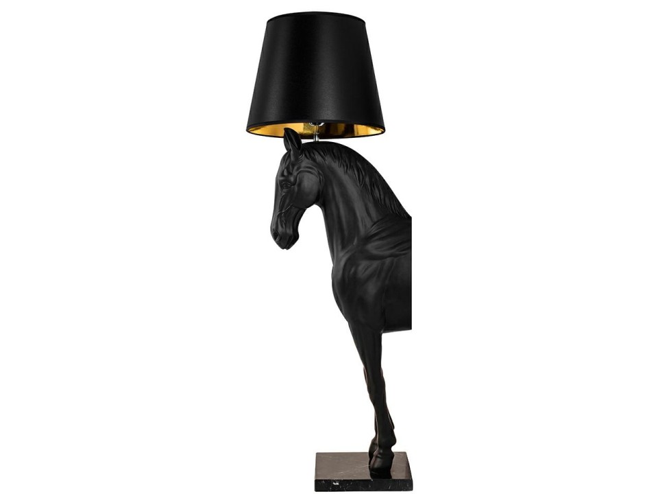 Lampa podłogowa KOŃ HORSE STAND S czarna - włókno szklane - King Home