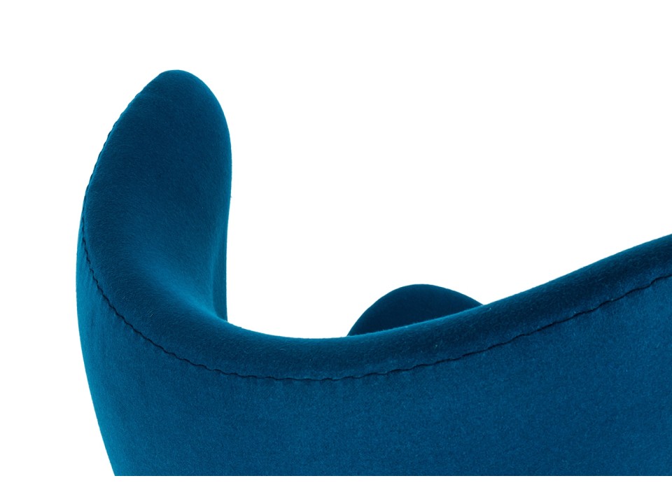 Fotel EGG CLASSIC marynarski niebieski.35 - wełna, podstawa aluminiowa - King Home