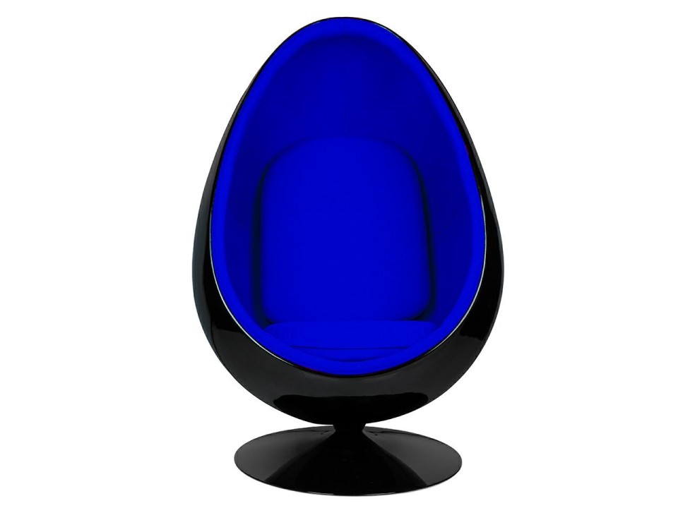 Fotel OVALIA BLACK niebieski - King Home