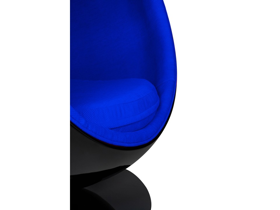 Fotel OVALIA BLACK niebieski - King Home