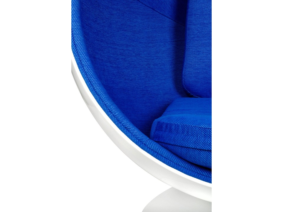 Fotel OVALIA biało-niebieski - włókno szklane - King Home