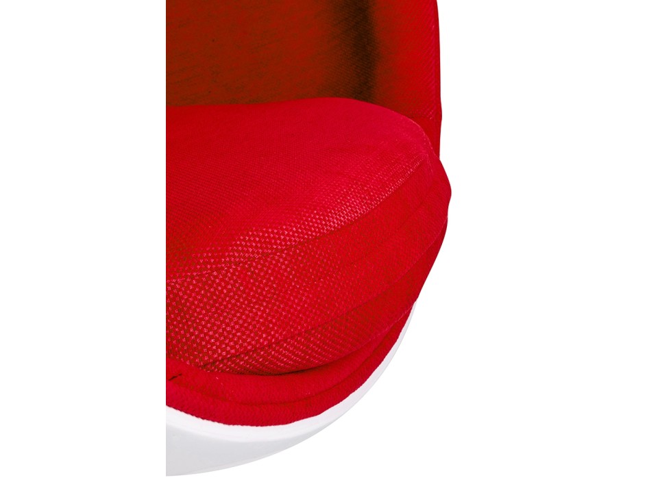 Fotel OVALIA biało-czerwony - włókno szklane - King Home