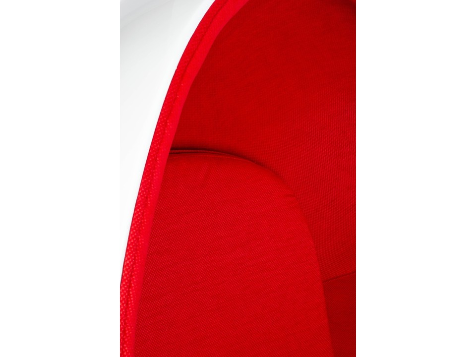 Fotel OVALIA biało-czerwony - włókno szklane - King Home