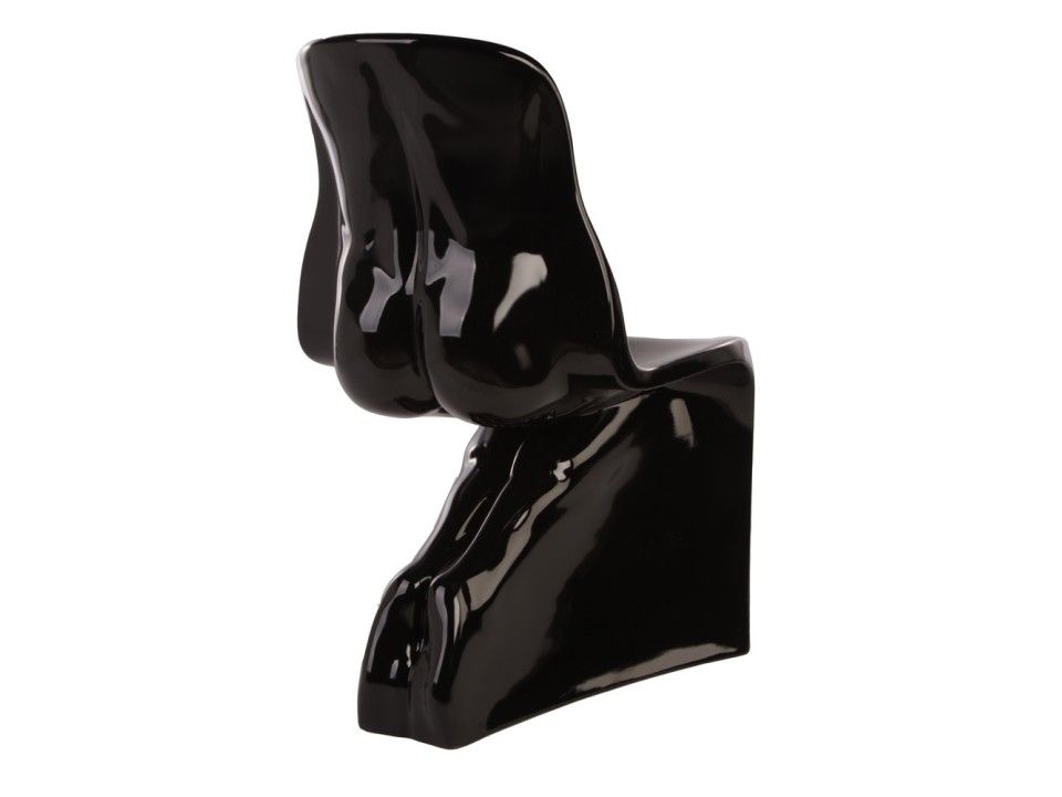 Krzesło HER czarne - włókno szklane lakierowane - King Home