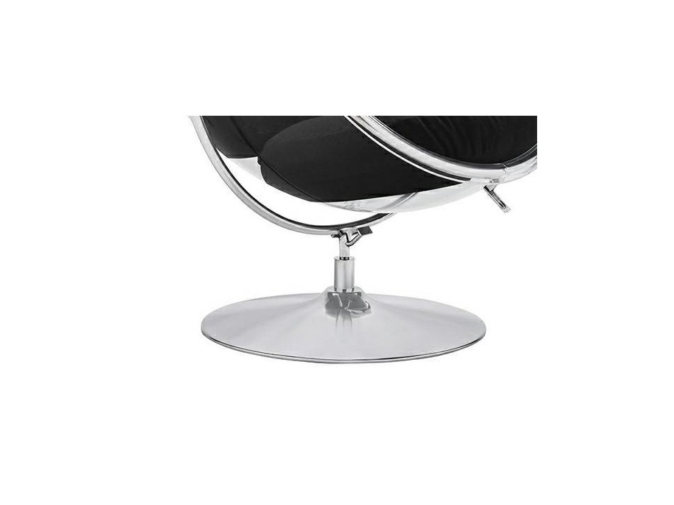 Fotel BUBBLE STAND 2 poduszka czarna - akryl, chrom, wełna - King Home