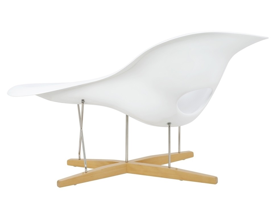 Fotel BIRD biały - włókno szklane, drewno, metal - King Home