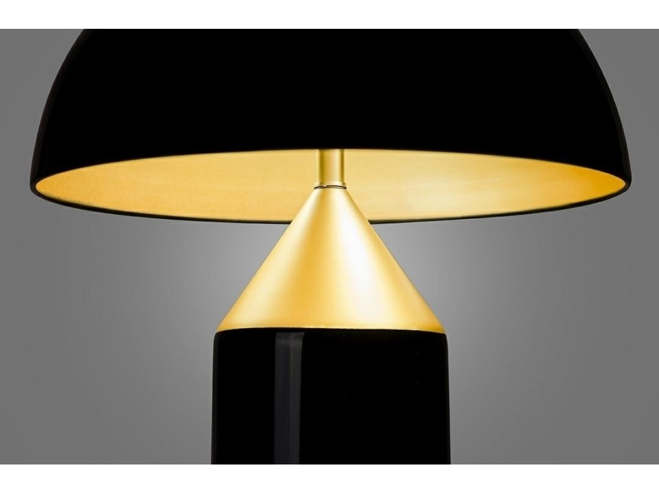 Lampa biurkowa FUNGO czarno-złota - aluminium - King Home