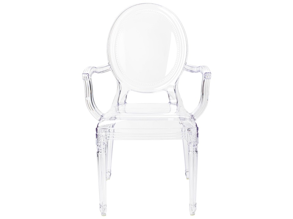 Krzesło PRINCE ARM transparentne - poliwęglan - King Home
