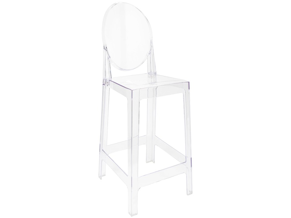 Krzesło barowe VICTORIA 75 cm transparentne - King Home