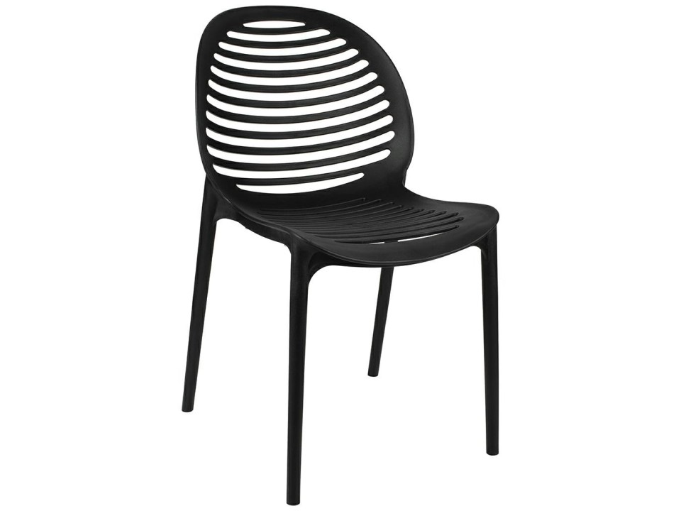 Krzesło SUNNY czarne - polipropylen - King Home