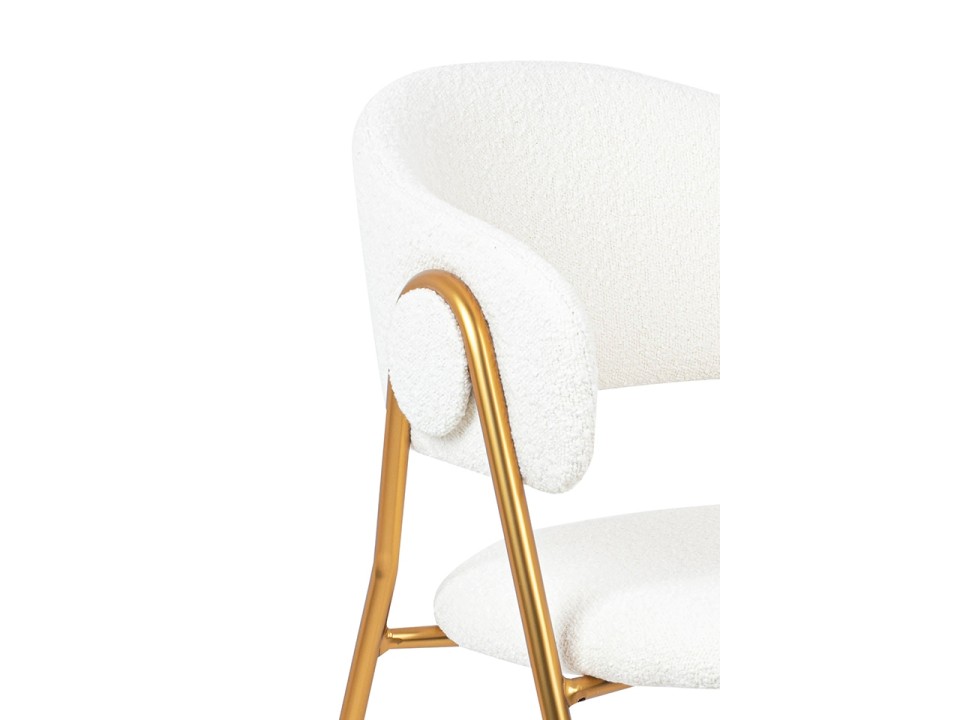 Krzesło VERSO BOUCLE białe - King Home
