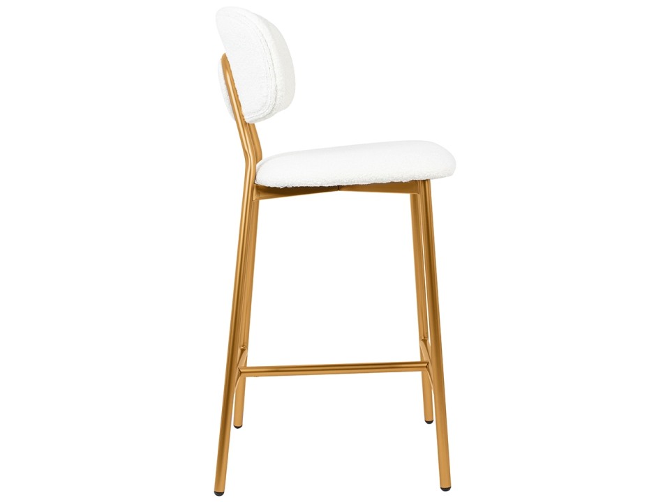 Krzesło barowe FABIOLA BOUCLE białe - King Home