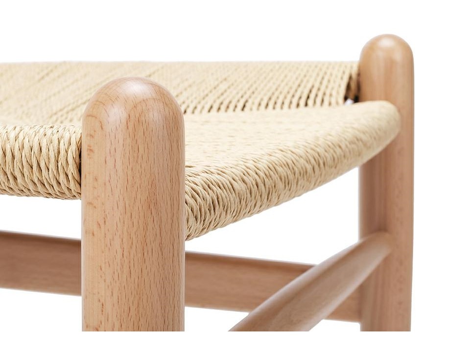 Krzesło WISHBONE natural - drewno bukowe, naturalne włókno - King Home