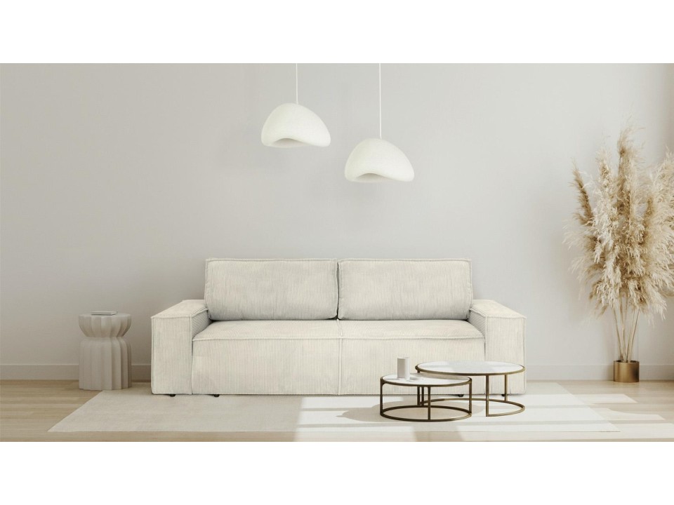 Sofa PILLOW z funkcją spania jasny beż - King Home