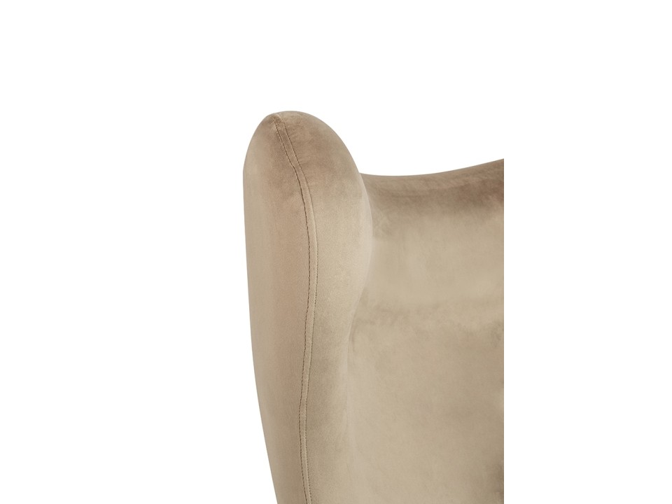 Fotel EGG SZEROKI VELVET khaki - King Home