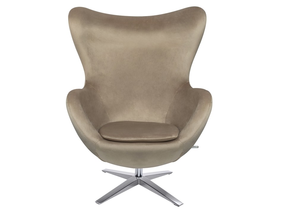 Fotel EGG SZEROKI VELVET khaki - King Home