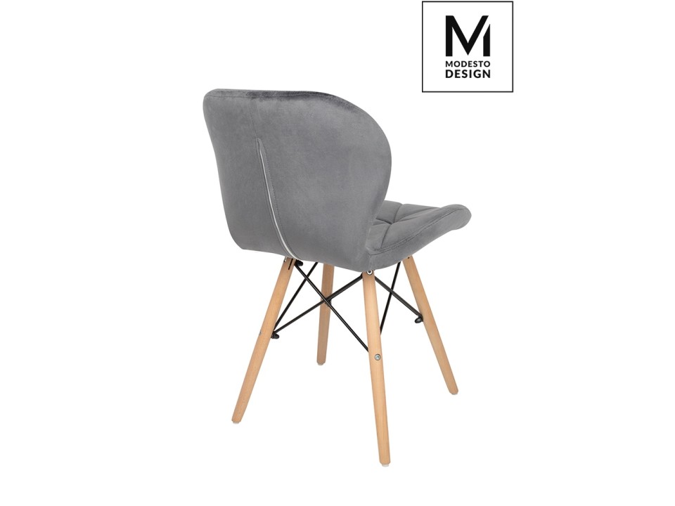 MODESTO krzesło KLIPP VELVET ciemny szary - Modesto Design