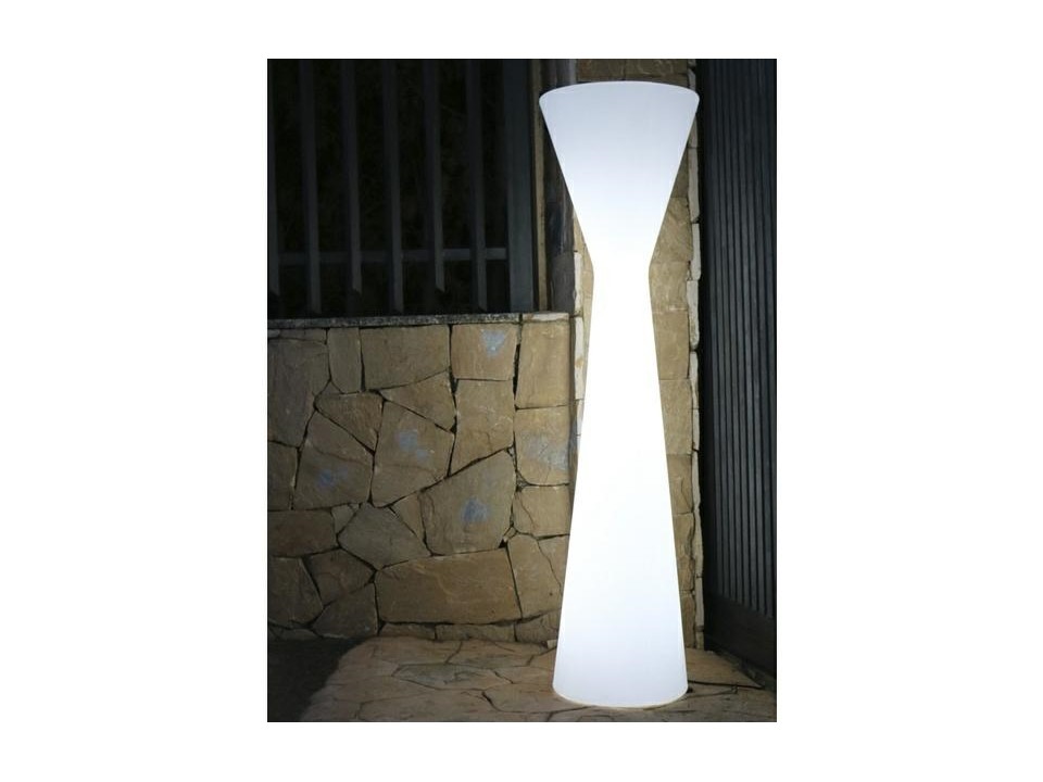 NEW GARDEN lampa podłogowa KONIKA 170 BATTERY biała - New Garden