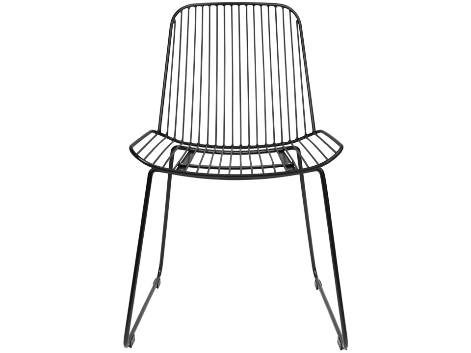 Krzesło MILES czarne - metal, ekoskóra - King Home