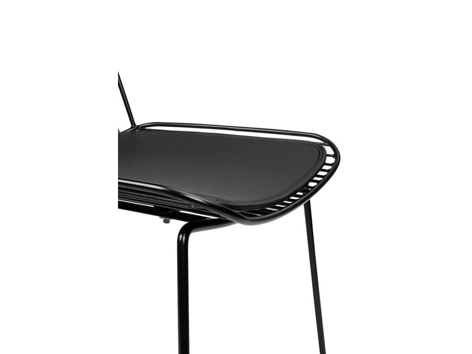 Krzesło MILES czarne - metal, ekoskóra - King Home