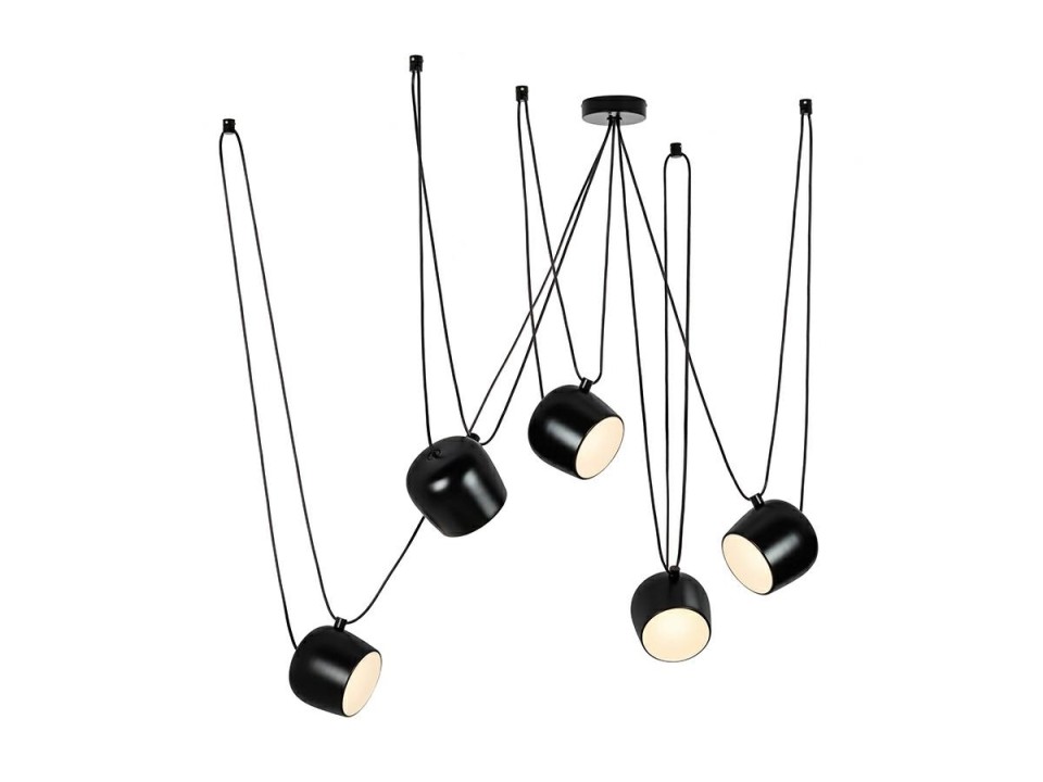 Lampa wisząca EYE 5 czarna - LED, aluminium - King Home