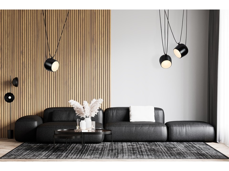 Lampa wisząca EYE czarna - LED, aluminium - King Home
