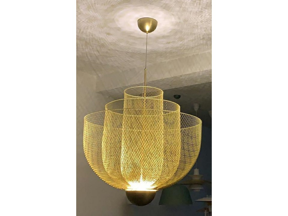 Lampa wisząca ILLUSION XL 90 złota - LED, metal - King Home