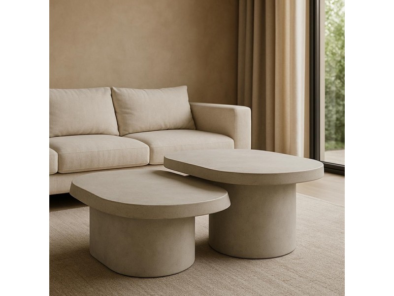 Zestaw stolików kawowych OTTO beżowy - MaMaison