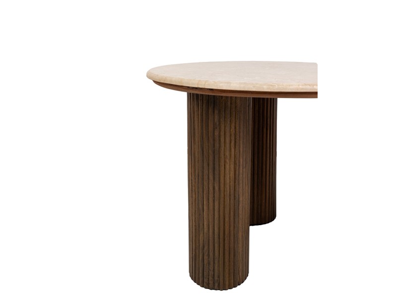 Stół jadalniany RAGNO 120 drewno / marmur - MaMaison