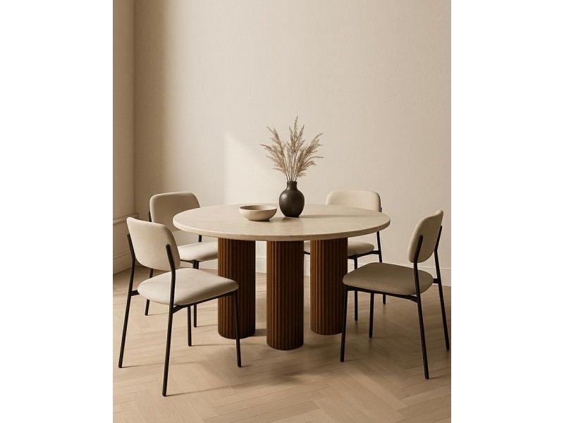 Stół jadalniany RAGNO 120 drewno / marmur - MaMaison