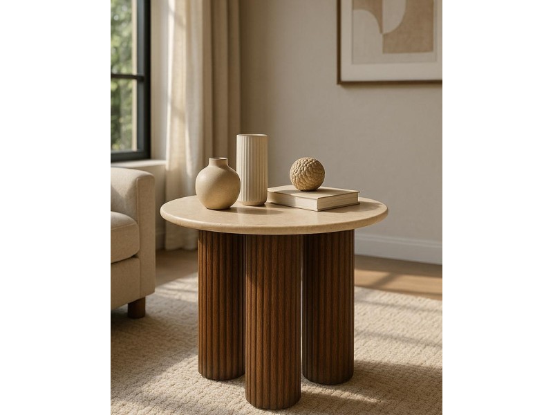 MaMaison stolik RAGNO marmur / drewno - King Home