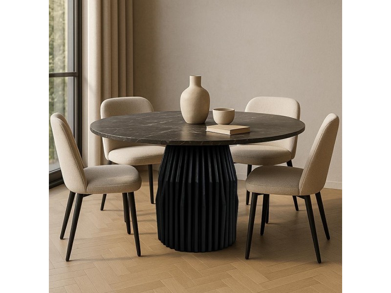 Stół jadalniany LEVANTE 120 czarny marmur - MaMaison