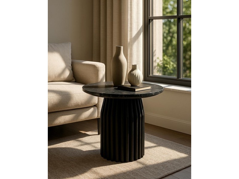 MaMaison stolik LEVANTE czarny marmur / drewno - King Home