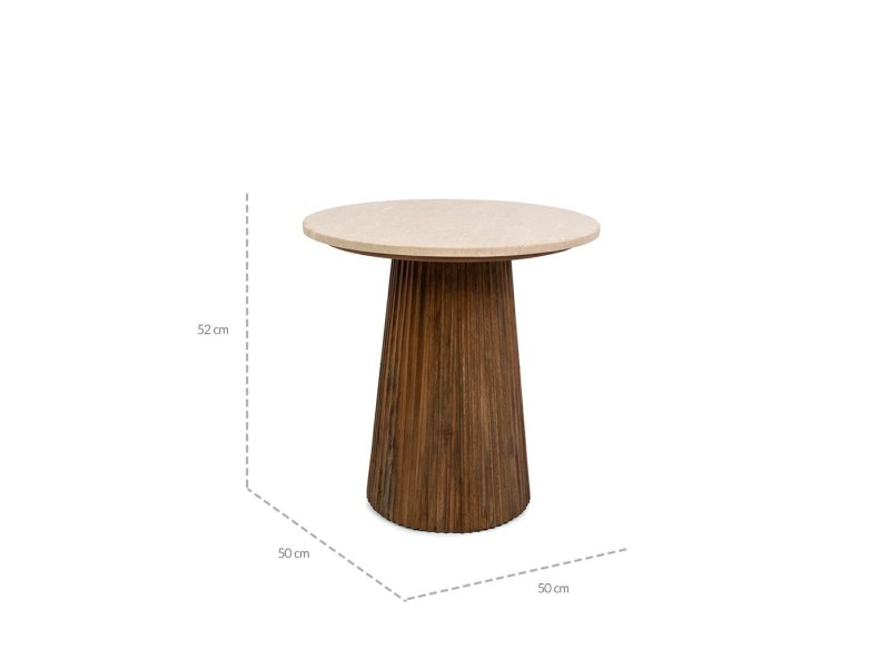 MaMaison stolik ARGENTINA marmur / drewno - King Home
