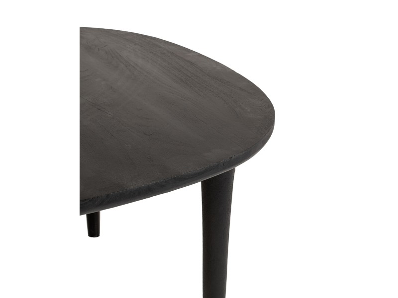 Stół jadalniany LAMINAR 120 czarny / drewno - MaMaison