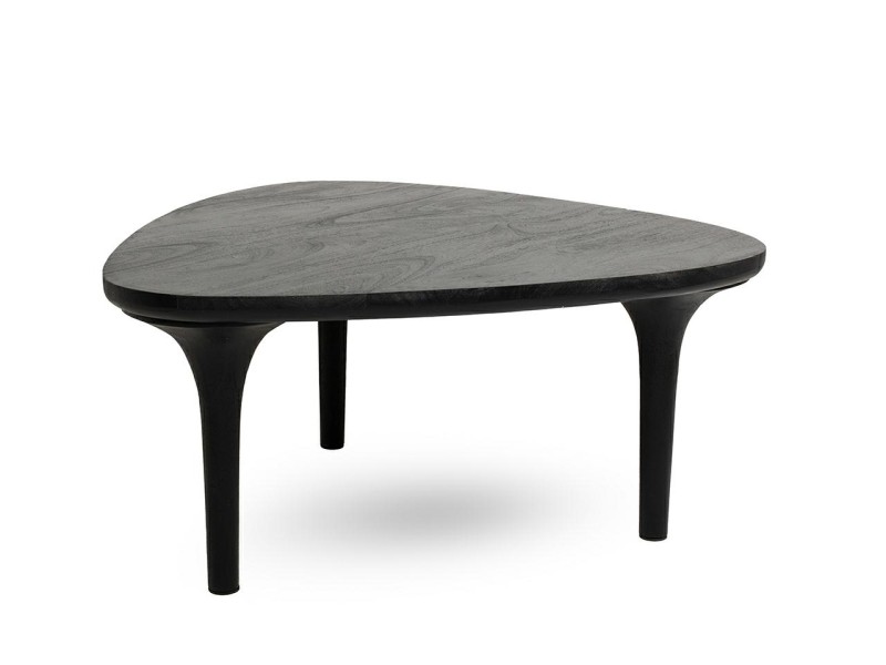 Stolik kawowy LAMINAR czarny / drewno - MaMaison