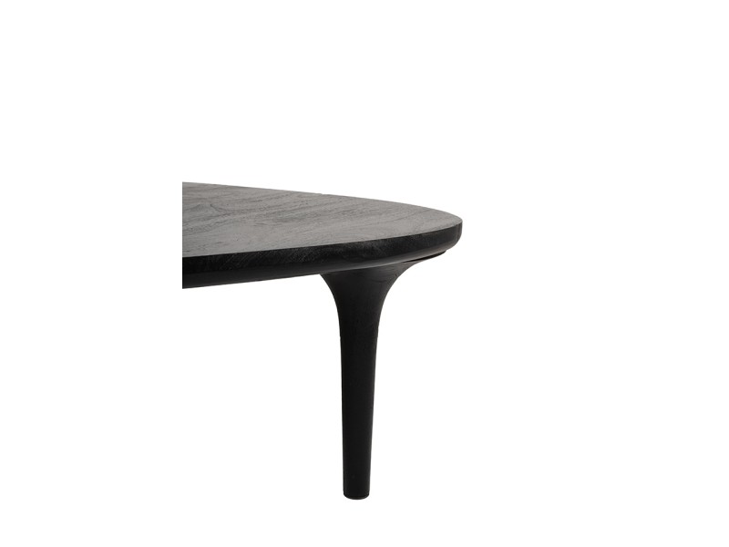 Stolik kawowy LAMINAR czarny / drewno - MaMaison