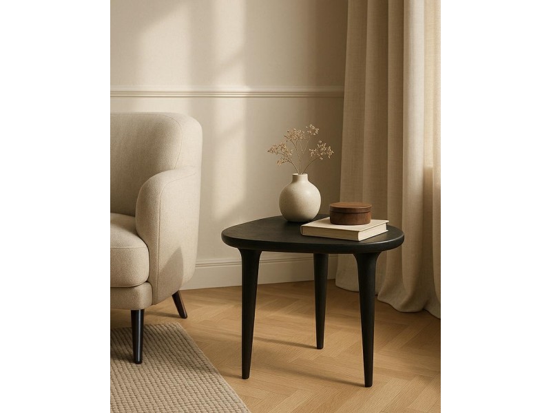 MaMaison stolik LAMINAR czarny / drewno - King Home