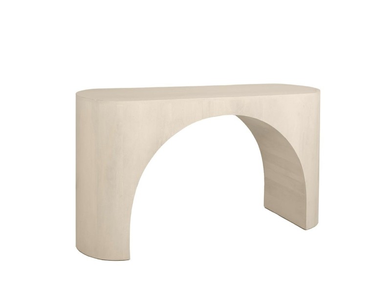 Konsola ICARO beżowa / drewno - MaMaison