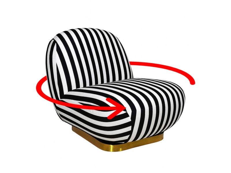 Fotel obrotowy AZURE biały / czarny - MaMaison