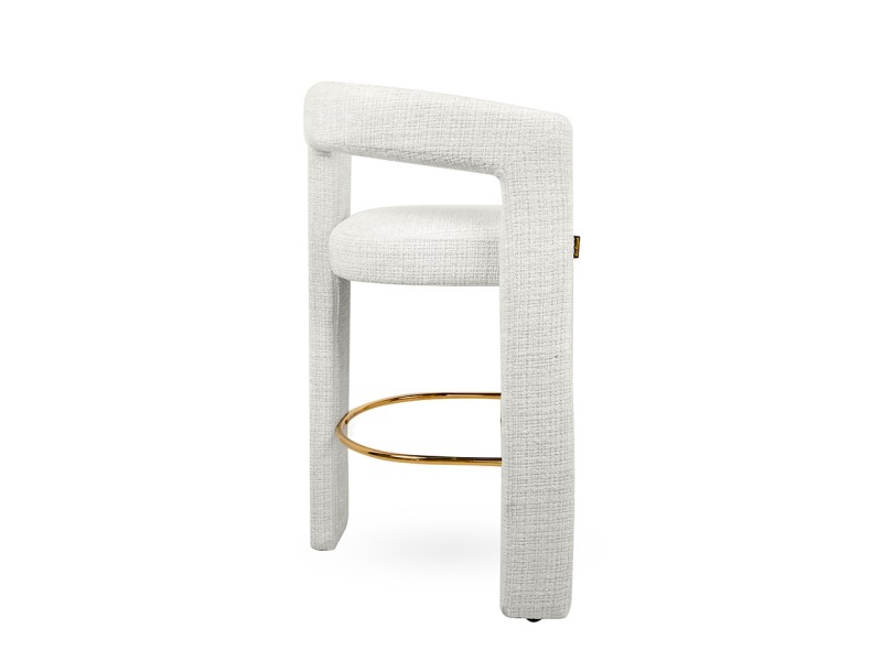 Krzesło barowe LOGAN białe - MaMaison