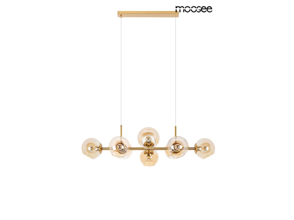 MOOSEE lampa wisząca ROMEO GOLD złota / bursztynowa - Moosee