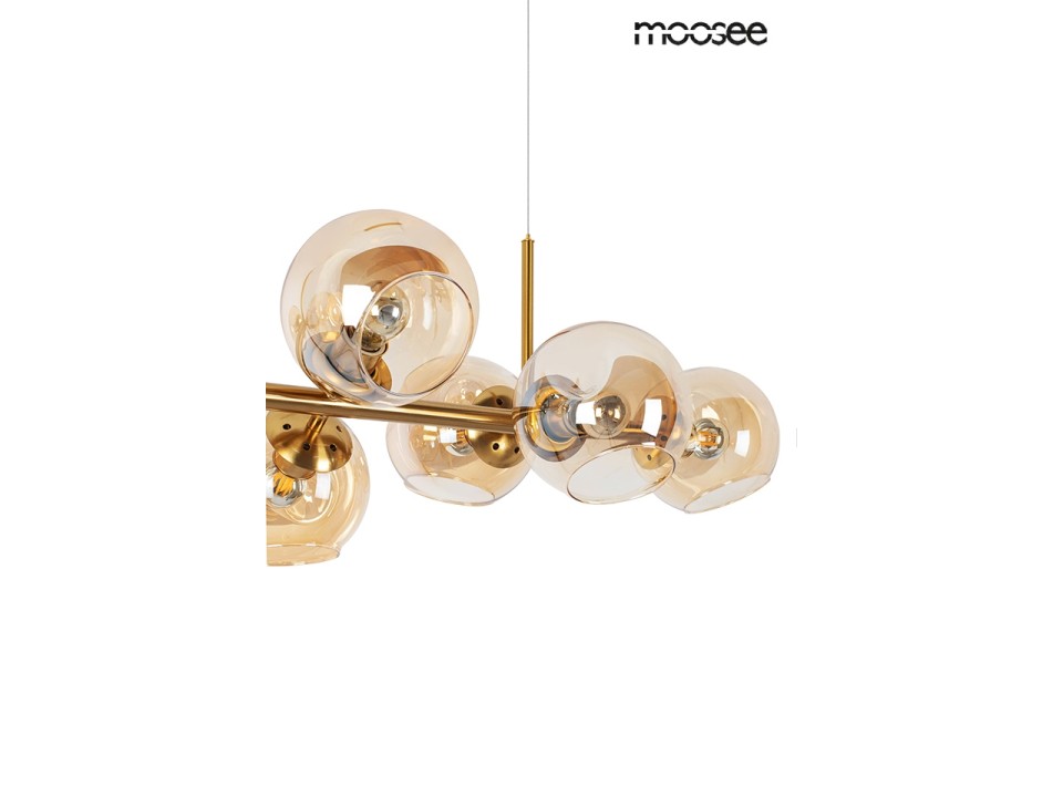 MOOSEE lampa wisząca ROMEO GOLD złota / bursztynowa - Moosee